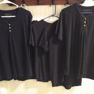 5 Black Cotton On Henleys size M